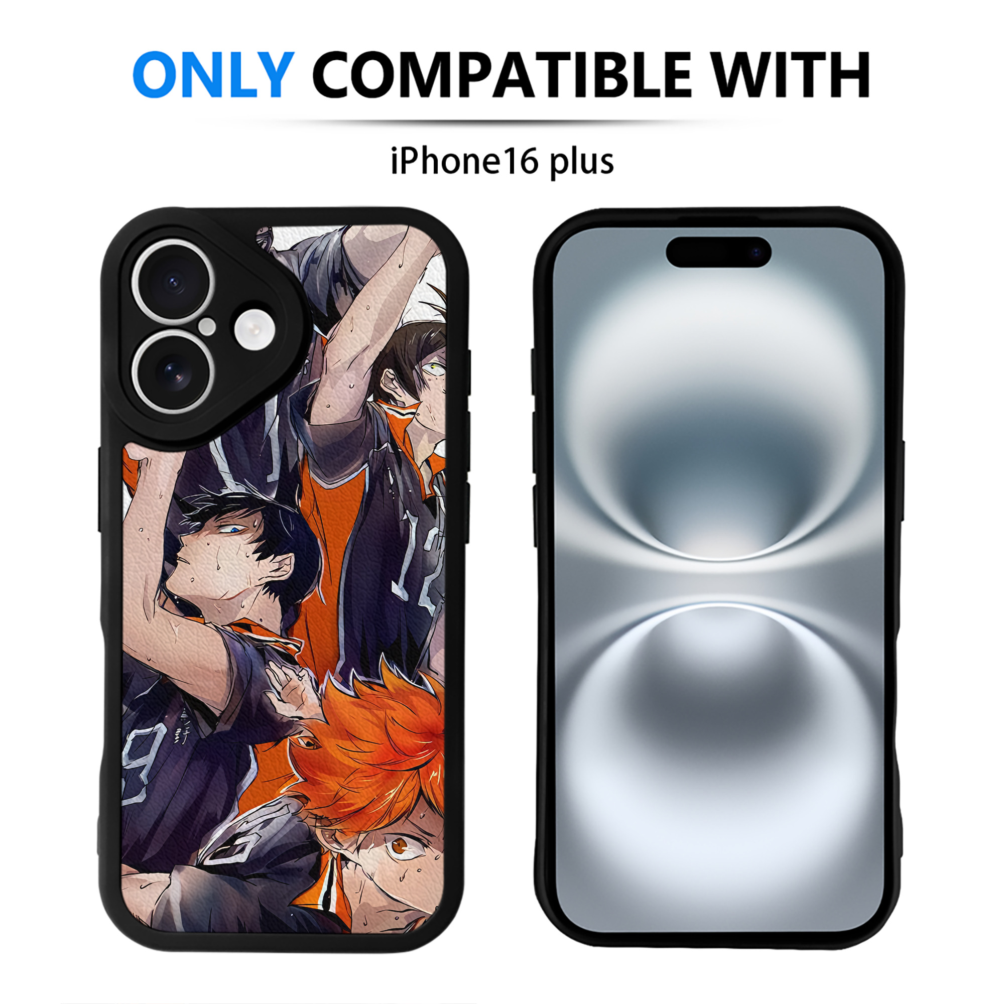 （画像用） ハイキュー!! Haikyu!! 【iPhone 16シリーズ対応】シリコンスマホケース（レザー調） 材質：シリコン